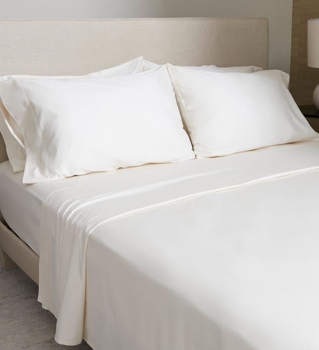 Home Suite Exact Fit 550TC Egyptian Cotton 6-Piece Sheet Set | Style: Cream | Size: DOUBLE | by TSC