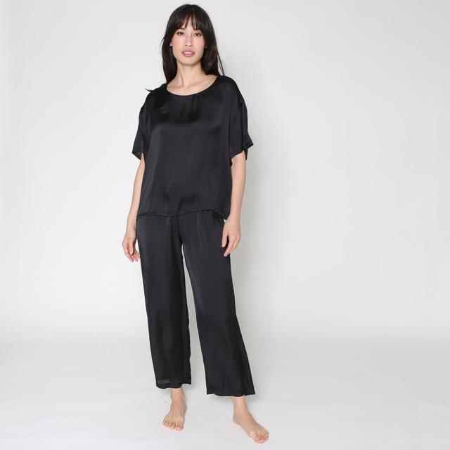 N Natori Natori Edit Washed Satin Icon PJ Set | Style: Black | Size: XS | by TSC