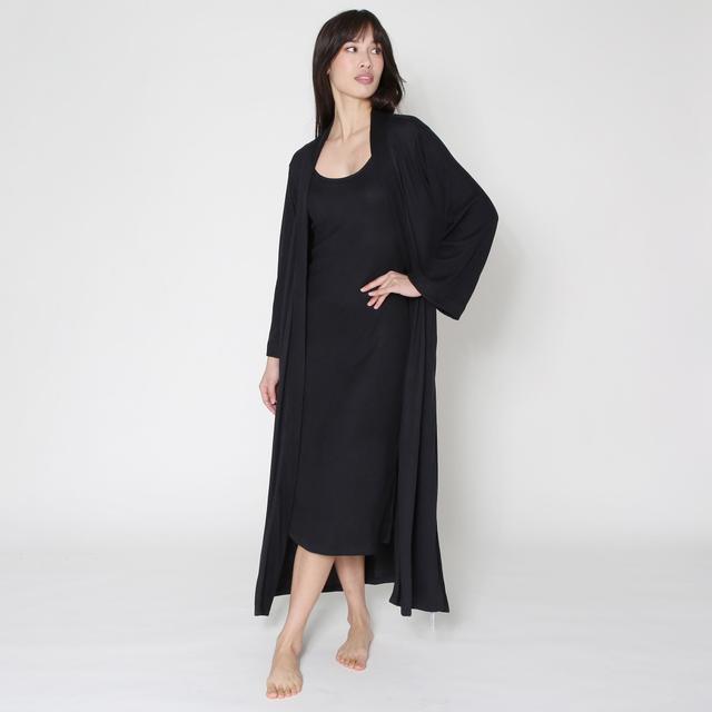 N Natori Natori Edit Eden Brushed Knit Dream Robe | Style: Black | Size: XS | by TSC