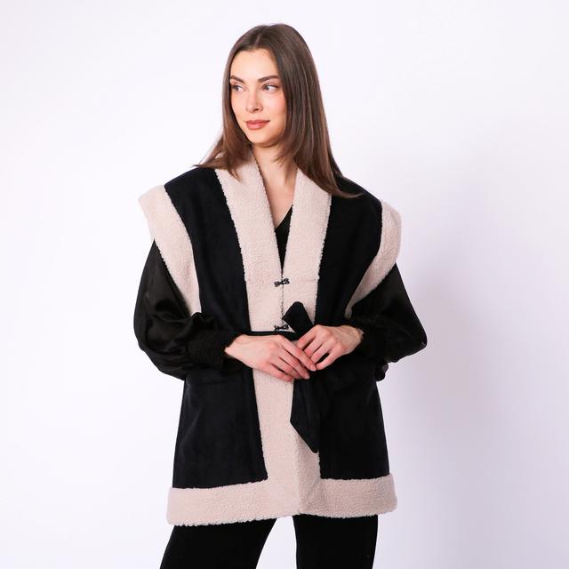 DG2 by Diane Gilman Faux Shearling Vest | Style: Black | Size: XL | by TSC
