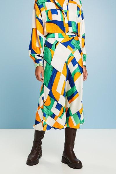 Esprit Satin Flare Maxi Skirt | Size: 44 | by TSC