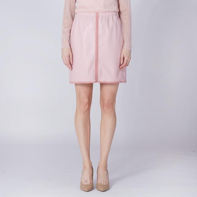 Crystal Kobe Stretch Faux Leather Mini Skirt | Style: Cherry Blossom | Size: XL | by TSC