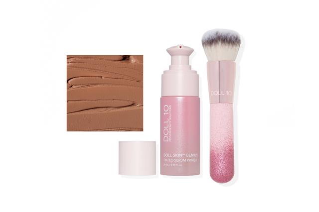 Doll 10 Tinted Serum Primer With Limited Edition Glitter Brush | Style: 4 Deep | by TSC