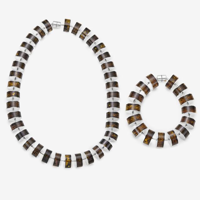 Amber Extraordinaire Gallery Collection One-of-a-Kind Necklace with Extended Bracelet | by TSC