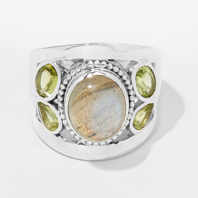Himalayan Gems Sterling Silver Gemstone Ring | Style: Lab/Per | Size: 6 | by TSC