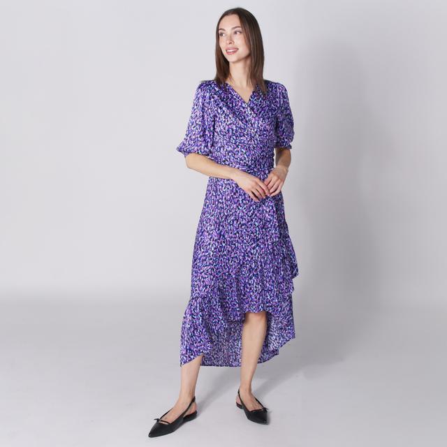 Modern Identity 3/4 Puff Sleeve Wrap Dress | Size: 1X | by TSC