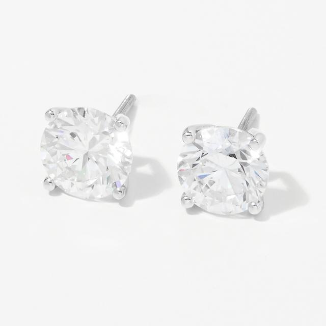 Evera Diamonds 18K Gold Diamond Stud Earrings with Screw Back | Style: Wgl/4.00Ctw | by TSC