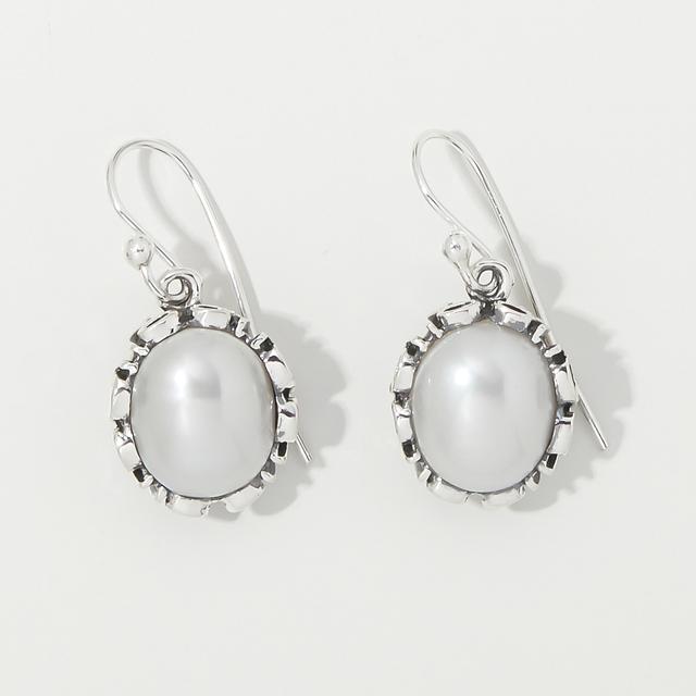 Himalayan Gems Sterling Silver Gemstone Earrings | Style: Freshwaterpearl | by TSC