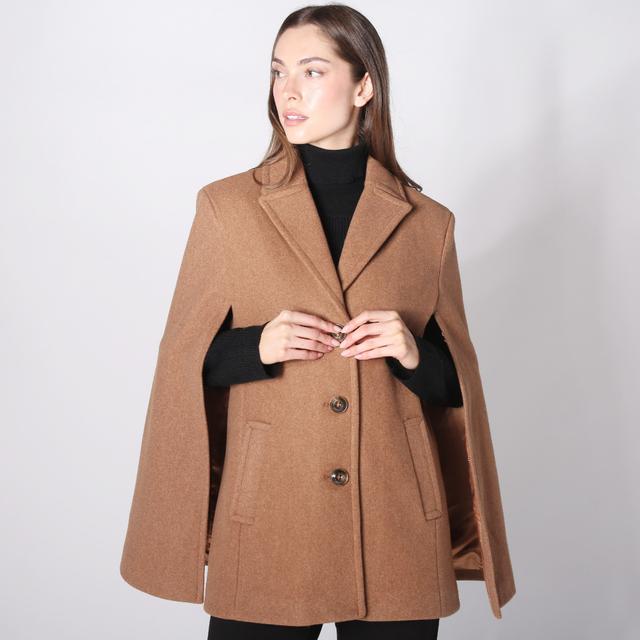 Fen Nelli Faux Wool Cape | Style: Camel | Size: 16 | by TSC