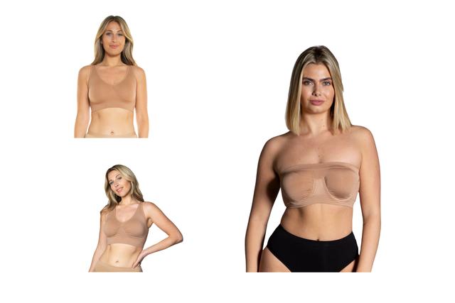 Rhonda Shear Shapewear Shear Three Pack Essentials Ahh Bra | Style: Sienna | Size: XS | by TSC