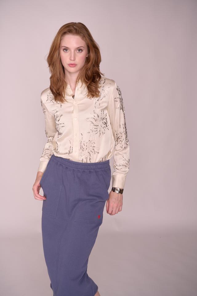 Preloved Rowan Cozy Midi Skirt | Style: Crown Blue | Size: Small | by TSC