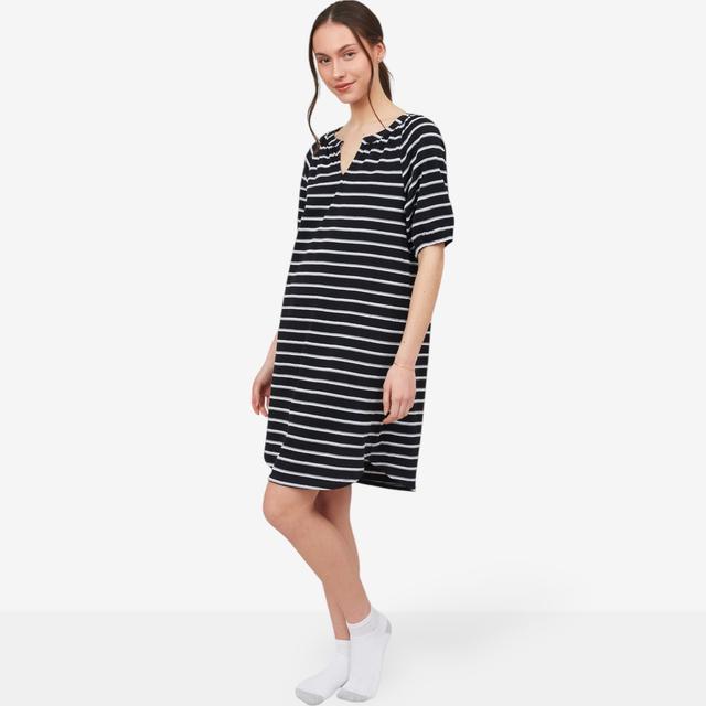 Cuddl Duds Jacquard Knit Lounge Dress | Style: Black | Size: XS | by TSC