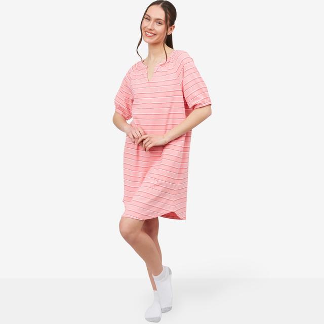 Cuddl Duds Jacquard Knit Lounge Dress | Style: Flamingo Pink | Size: Small | by TSC