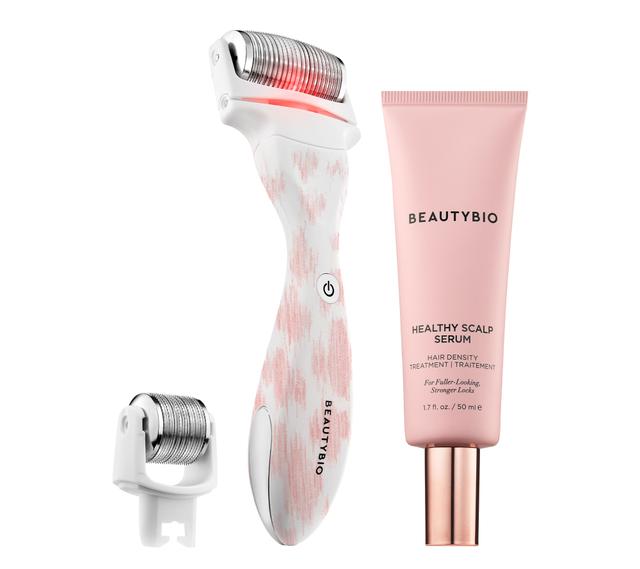 BeautyBio GloPro Rejuvenating Set for Face & Scalp (featuring TSC-exclusive Blush Leopard style)