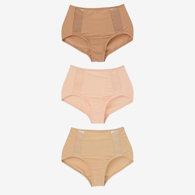 Rhonda Shear Shapewear Shear Mesh Insert Brief (3-pack) | Style: Sie/Pnk/Bge | Size: XS | by TSC