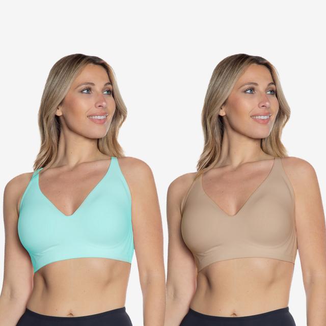 Rhonda Shear Shapewear Shear Gel Bra (2-pack) | Style: Beige/Celeste | Size: XS | by TSC