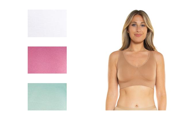 Rhonda Shear Shapewear Shear Original Ahh Bra (4-pack) | Style: Sie/Wht/Mag/Cel | Size: XS | by TSC