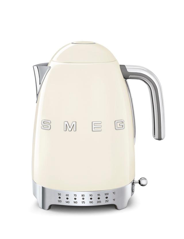 SMEG Electric Variable Temperature Kettle with 3D Logo | Style: Cream | by TSC