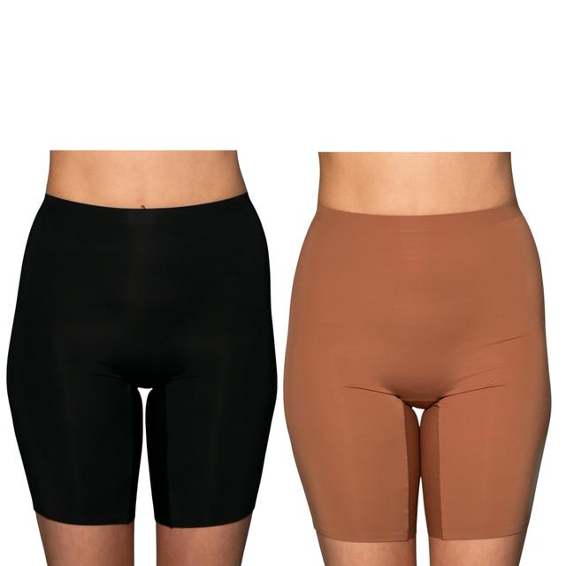 Rhonda Shear Shapewear Shear Butterknit Longline Shaper Short (2-pack) | Style: Black/Mahogany | Size: XS | by TSC