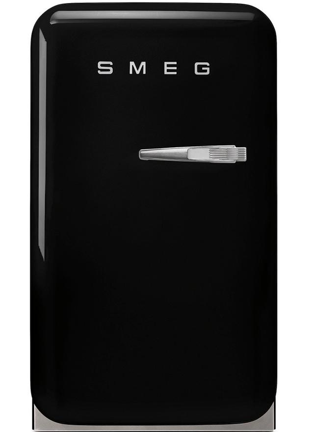 Smeg FAB5 Retro Style 16" Single Door Mini Cooler (Left Hand Hinge) | Style: Black | by TSC