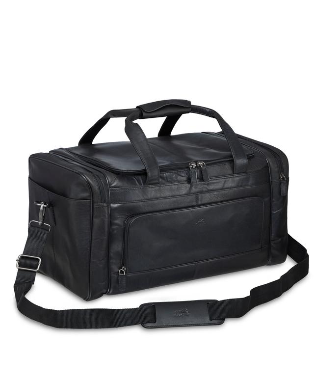 Mancini Fine Leather Buffalo Collection Carry-on Duffle Bag | Style: Black | by TSC