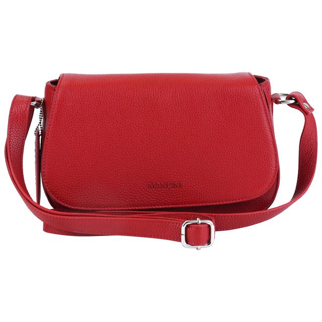 Mancini Fine Leather Bags Isabella Crossbody Handbag | Style: Red | by TSC