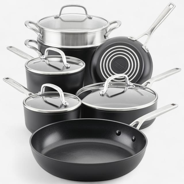 KitchenAid Hard Anodized Nonstick Cookware Set (11-Pieces) | by TSC