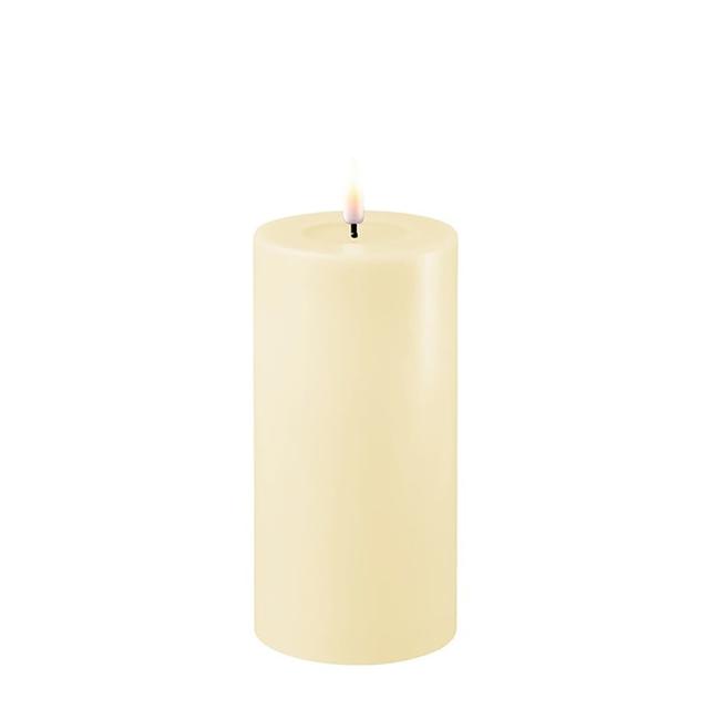 Deluxe Home Art Wax LED Candle (3" diameter) | Style: Cream | Size: 3"X6" | by TSC
