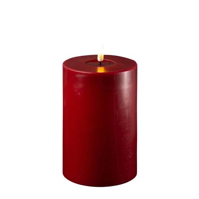 Deluxe Home Art Wax LED Candle (4" diameter) | Style: Bordeaux | Size: 4"X6" | by TSC