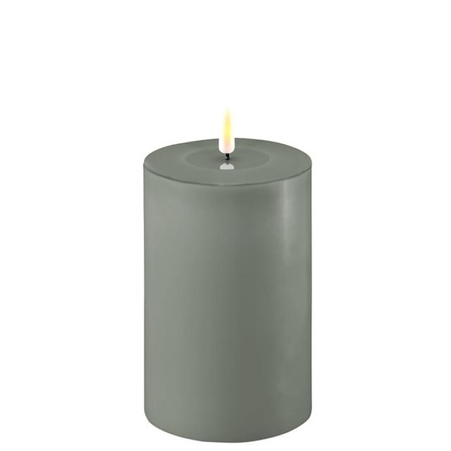 Deluxe Home Art Wax LED Candle (4" diameter) | Style: Sage | Size: 4"X8" | by TSC