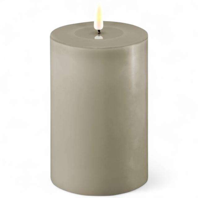 Deluxe Home Art Wax LED Candle (4" diameter) | Style: Sand | Size: 4"X8" | by TSC