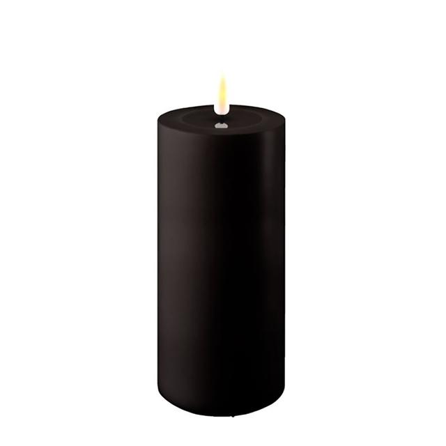 Deluxe Home Art Wax LED Outdoor Candle (3" diameter) | Style: Black | Size: 3"X6" | by TSC