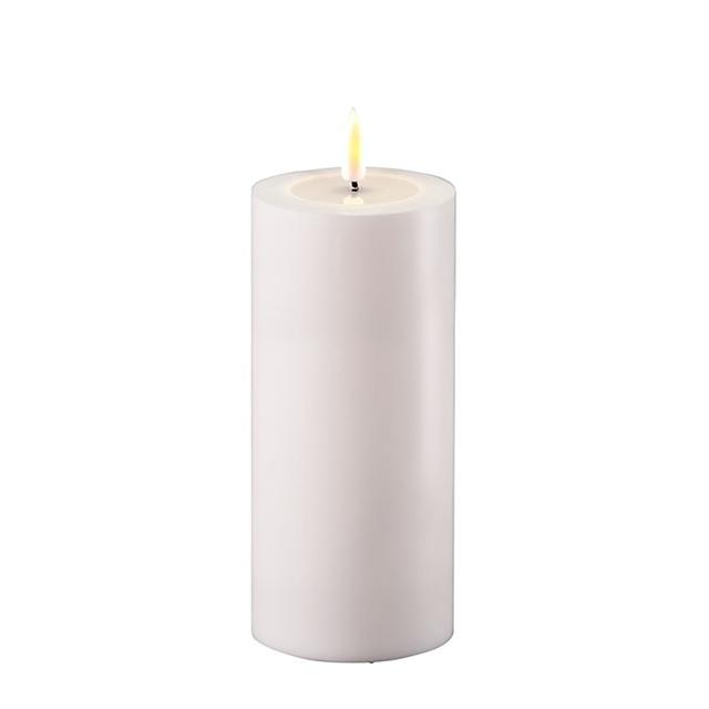 Deluxe Home Art Wax LED Outdoor Candle (3" diameter) | Style: White | Size: 3"X4" | by TSC