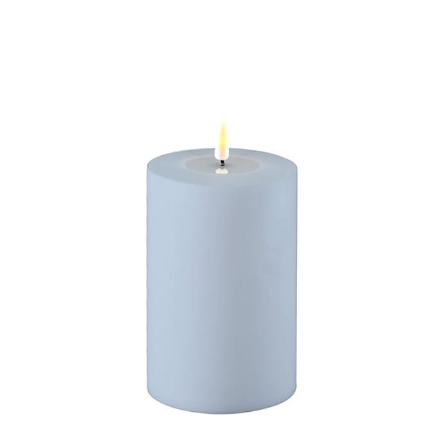 Deluxe Home Art Wax LED Outdoor Candle (4" diameter) | Style: Dust Blue | Size: 4"X6" | by TSC