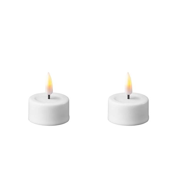 Deluxe Home Art Wax LED Tealight Candle (2-pack) | Style: White | Size: 1.6"X2" | by TSC