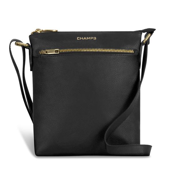Champs Gala Collection Leather Mini Crossbody Bag | Style: Black | by TSC