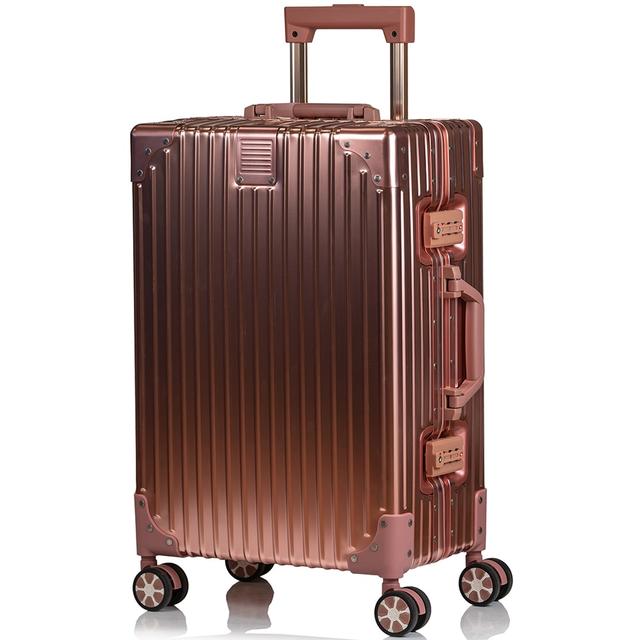 Champs Luggage Elite Collection Hard-Side Spinner Carry-On Luggage | Style: Rose Gold | by TSC