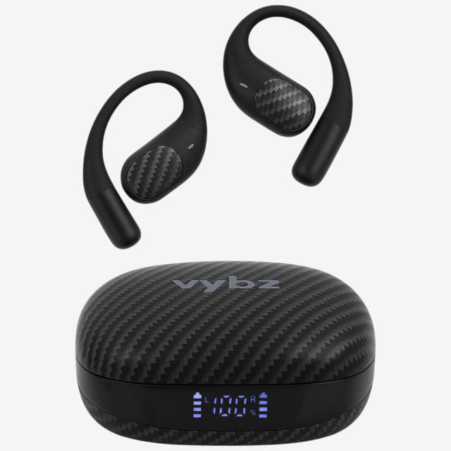 VYBZ Open Ear True Wireless Headphones | Style: Carbon Fiber | by TSC