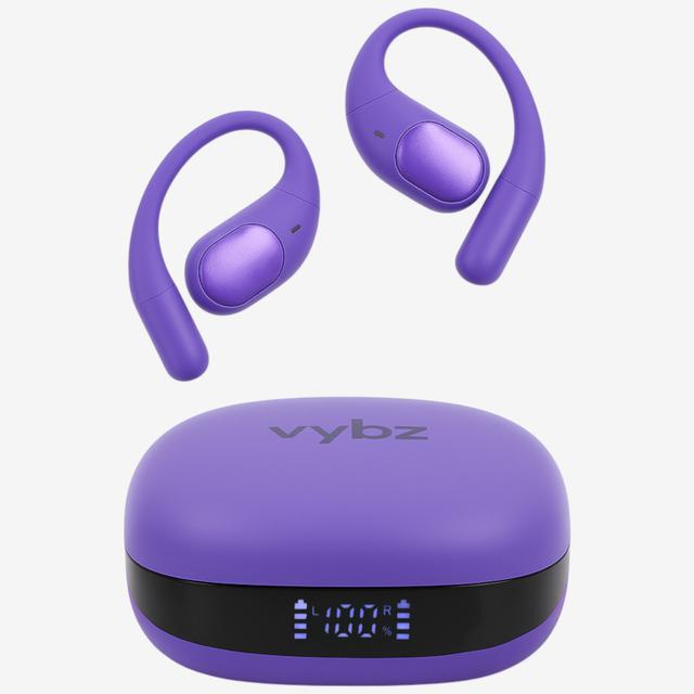 VYBZ Open Ear True Wireless Headphones | Style: Purple | by TSC