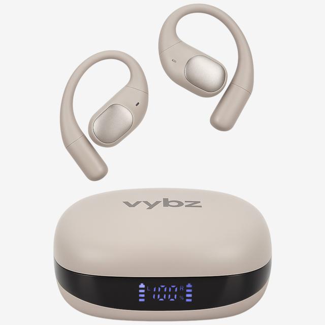 VYBZ Open Ear True Wireless Headphones | Style: Sandstone | by TSC