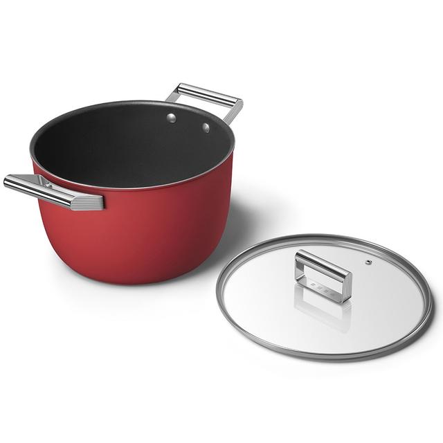 Smeg 10" Casserole With Lid | Style: Red | by TSC