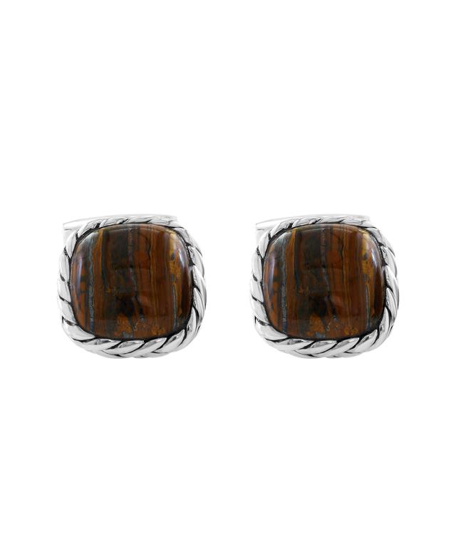 Effy Jewellery Sterling Silver Tiger Eye Cufflinks | by TSC