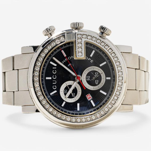 Estate Originals Stainless Steel Gucci G-Chronoscope Swiss-Made Wristwatch with Diamonds | by TSC