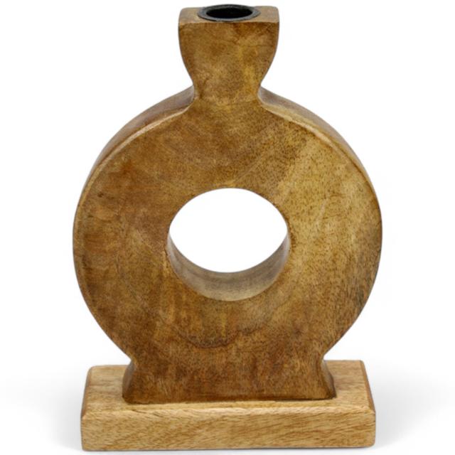 Kozie Wood Circle Candle Holder | Size: Medium | by TSC