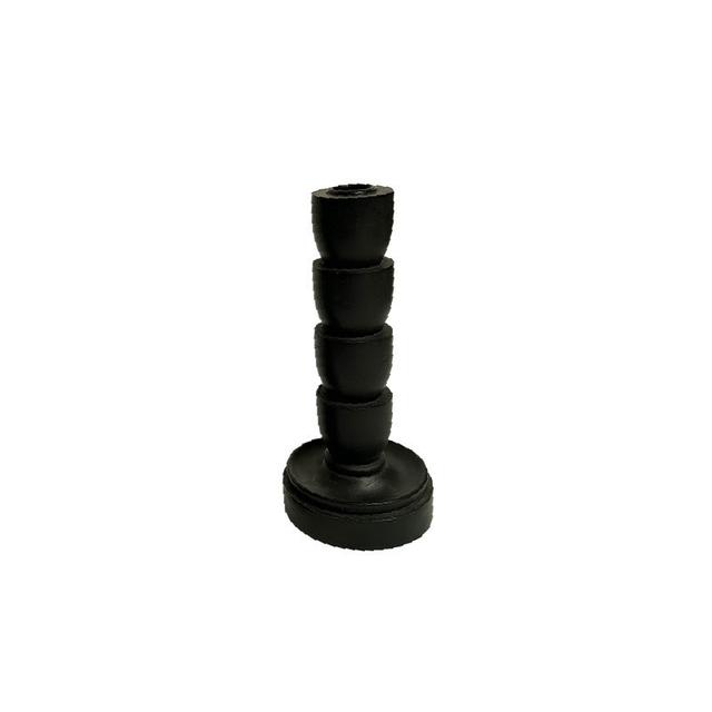 Kozie Wood Taper Candle Holder | Style: Black | Size: Medium | by TSC