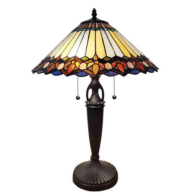 Fine Art Lighting Tiffany Stained Glass Table Lamp and Handcrafted Tiffany Style Shade | by TSC