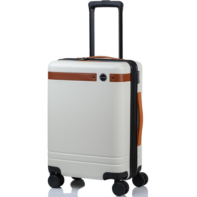 Champs Luggage Vintage IV Collection - Hard Side Spinner Expandable Carry-On | Style: Ivory | by TSC