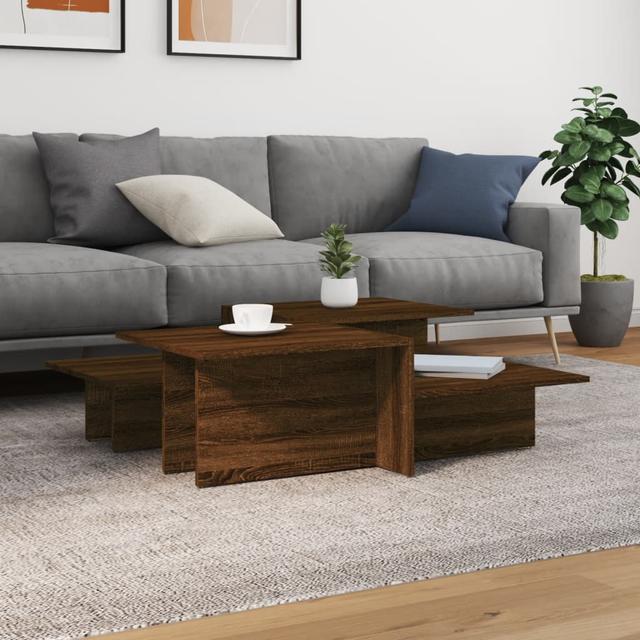 Coffee tables 2 pcs Brown oak Engineered wood | by TSC