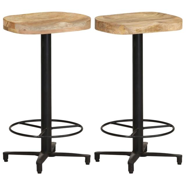 Bar stools set of 2 66 cm solid mango wood | by TSC