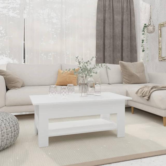 Coffee table White 102x55x42 cm Chipboard | by TSC
